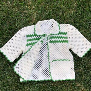Hand-made crochet shirt - XL